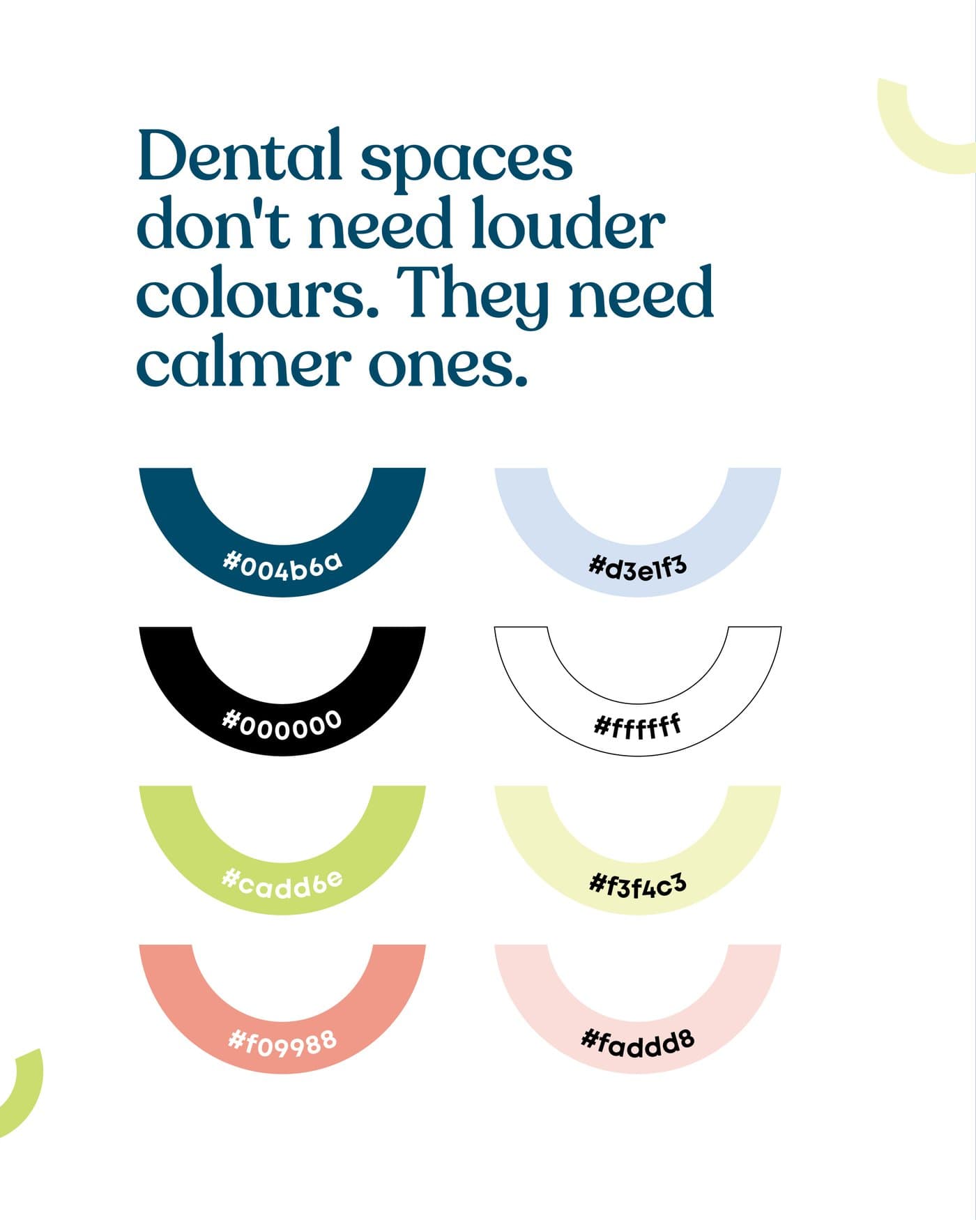 Color palette with tooth-shaped swatches