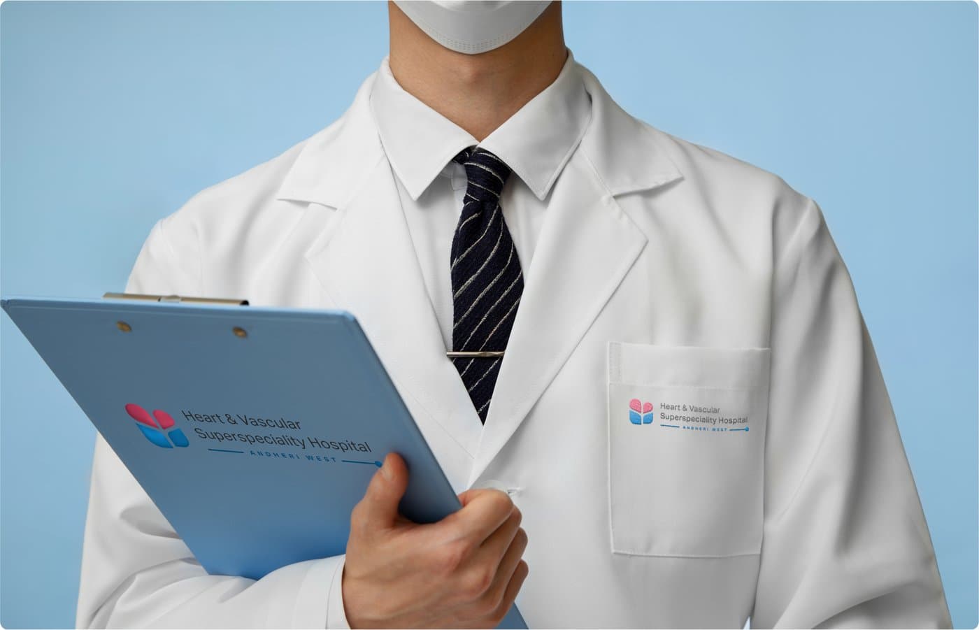 Lab coat mockup — branded doctor's coat