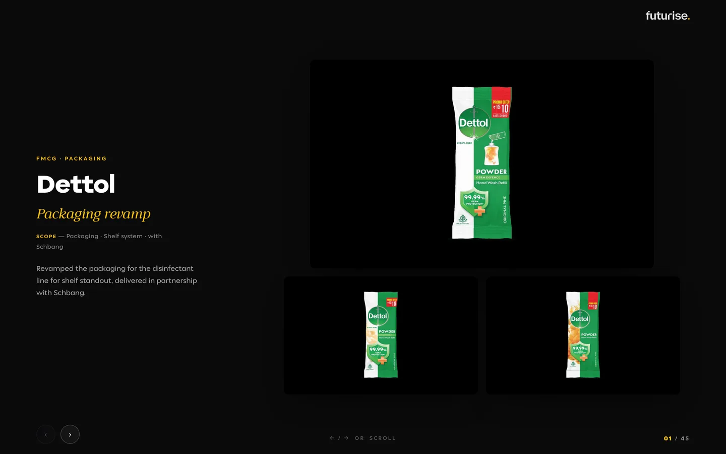 Dettol — packaging revamp for shelf standout